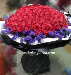BR031-108枝紅玫瑰花束
